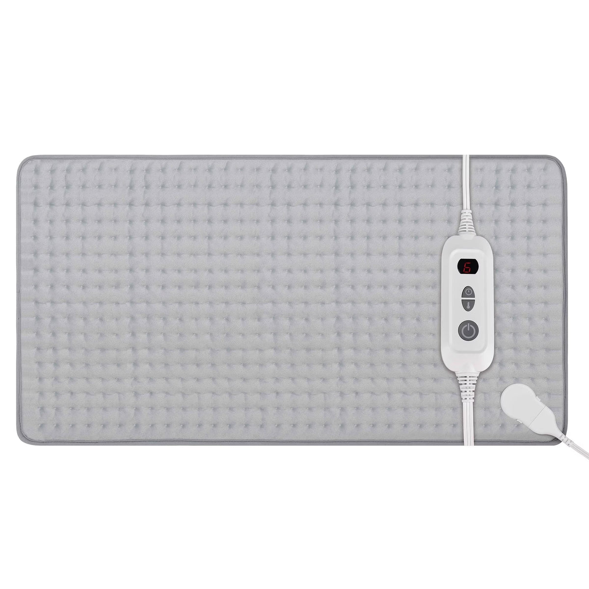 Zoelion 33"x18" Large Super Soft Heating Pad, 6 Heat Settings & 2 Hours Auto Shut-off,Heating Pads for Cramps,Back,Neck,Leg and Shoulders,Gray