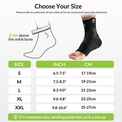 ZOELION Ankle Brace Compression Support with Removable Fishnet Strap, 3D Knit Plantar Fasciitis Relief Achilles Tendonitis Brace, Ankle Compression Sleeve for Pain Relief & Injury Healing