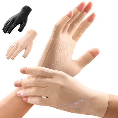 Zoelion Compression Arthritis Gloves for Men & Women,Breathable Hand Support with Open Fingers,1 Pair