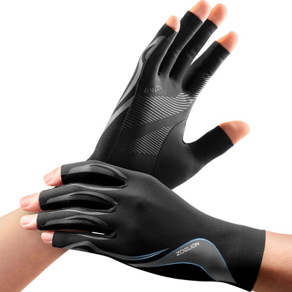 Zoelion Compression Arthritis Gloves for Men & Women,Breathable Hand Support with Open Fingers,1 Pair