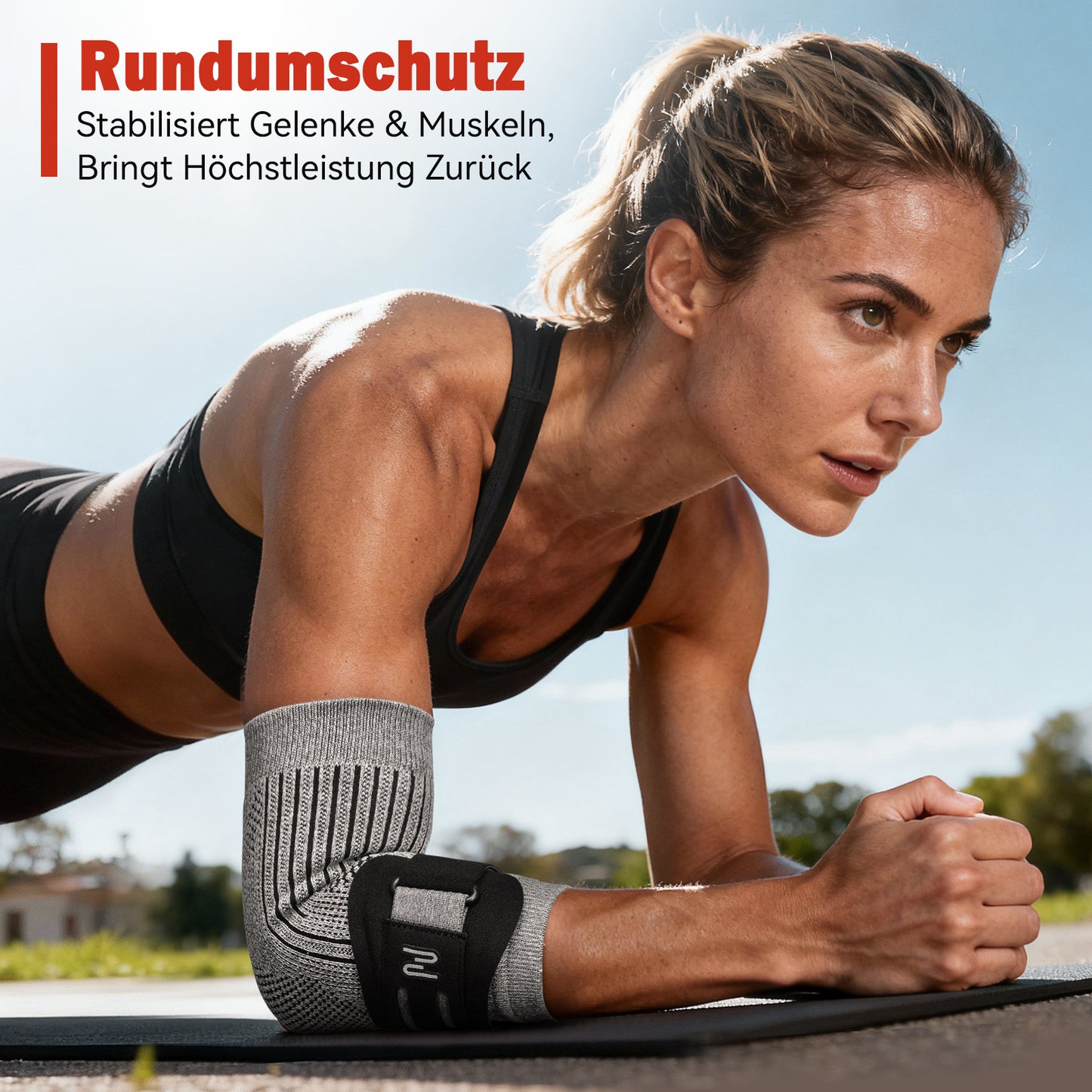 ZOELION 2X Support Tennis Elbow Brace with Targeted Gel-Pad Strap, Elbow Compression Sleeve & Counterforce Arm Band for Tendonitis, Tennis/Golfers, Weightlifting