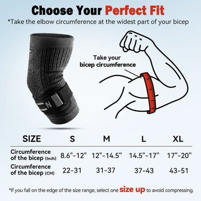 ZOELION 2X Support Tennis Elbow Brace with Targeted Gel-Pad Strap, Elbow Compression Sleeve & Counterforce Arm Band for Tendonitis, Tennis/Golfers, Weightlifting
